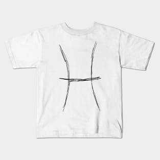 Dark and Gritty Pisces Zodiac Sign Kids T-Shirt